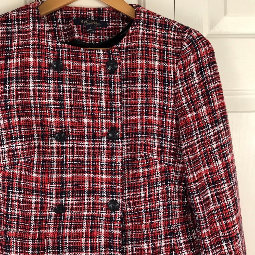 Brooks Brothers Red Blue Tweed Blazer Jacket 4